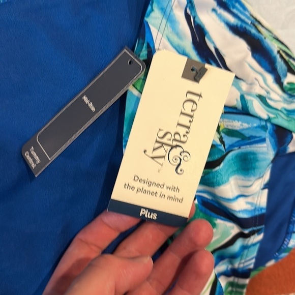 NWT Terra & Sky mid rise swim suit bottom size 3X (24W-26W) women’s - Picture 6 of 6